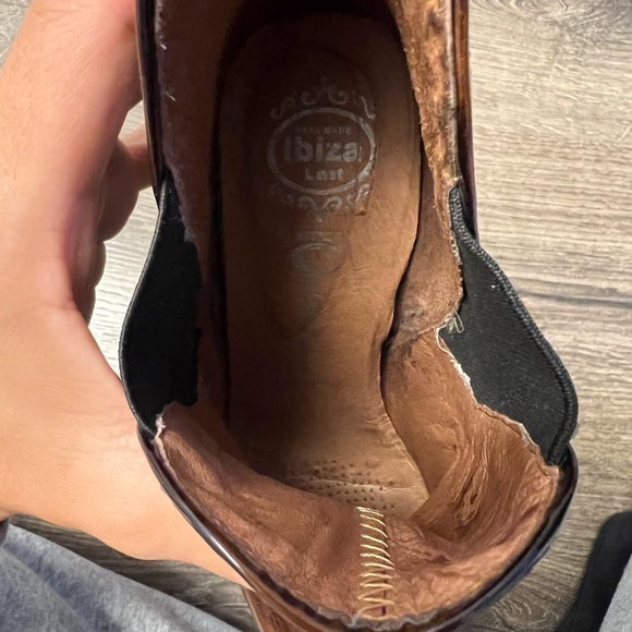 Jeffrey Campbell Tortoise Harrison Wedge Boot Brown Black Size 8.5 Like NEW - Picture 6 of 6